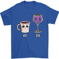 Coffee am Wine pm Funny Alcohol Prosecco Mens T-Shirt 100% Cotton