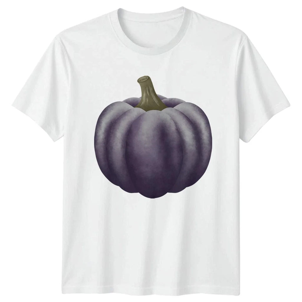 Purple Pumpkin T-Shirt Halloween Autumn Harvest Gift For Him And Her