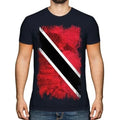 Trinidad And Tobago Grunge Flag Men T-Shirt Grid Trinidadian Gift