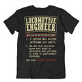 Locomotive Engineer T-Shirt Funny Devise Shirt Retro Tshirt