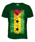 SÃO TOMÉ AND PRÍNCIPE GRUNGE FLAG MENS T-SHIRT TEE SHIRT XS S M L XL 2XL 3XL