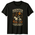 Haunted Country Roads Where Ghosts T-Shirt Spooky Cowboy Halloween