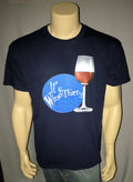 It's Wine : Thirty T Shirt Large Navy Blue 100% Cotton Funny Humorous Drink Tee