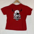 Gildan Beer Season XL Red T-shirt Short Sleeve Unisex Used Very good Condition