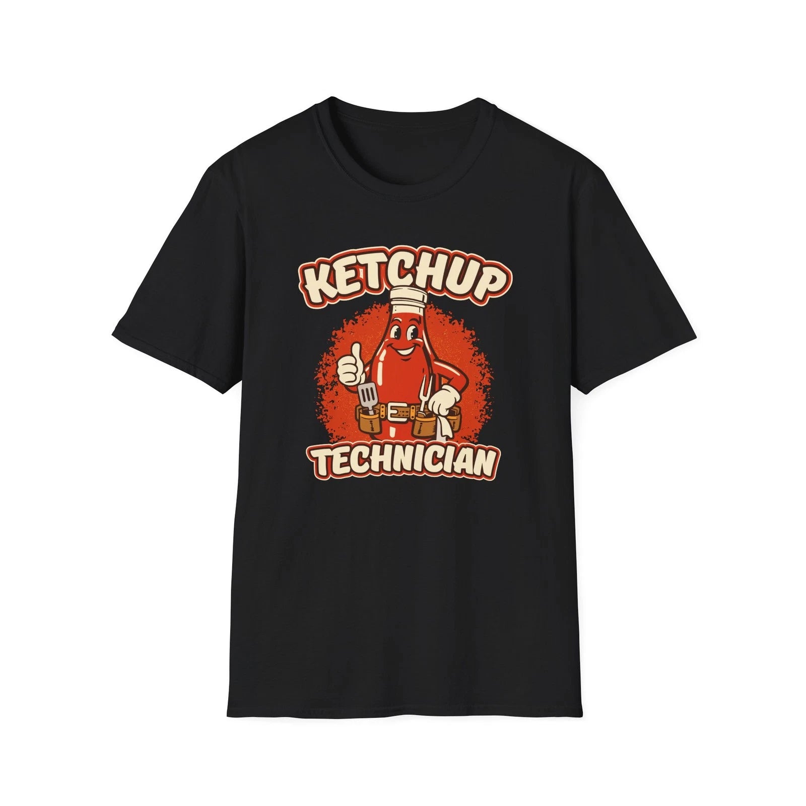 Ketchup Technician T-Shirt | Funny Condiment Grilling Tee | BBQ Dad Joke