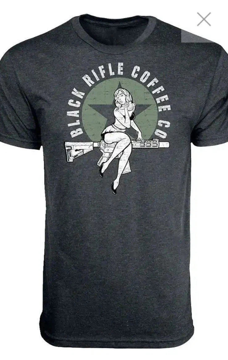 Black Rifle Coffee Company Bomber Girl T Shirt Black Men's Size Small