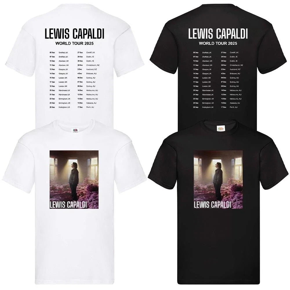 Lewis Capaldi 2025 World Tour T-Shirt Unisex Concert Fan Merch Tee