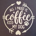 L T-shirt, Unisex, Grey 100% Cotton- Coffee & Dog