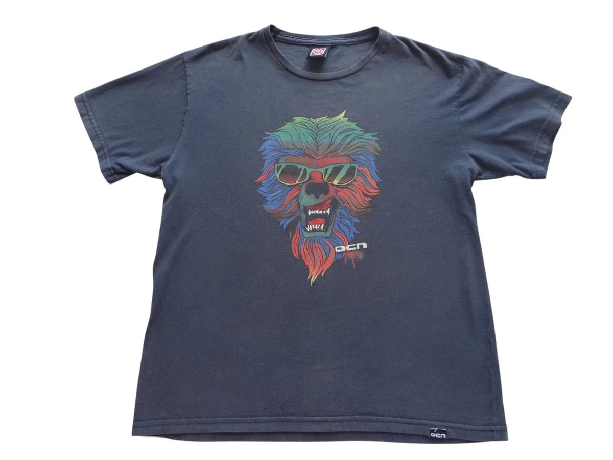 Stylish Graphic Tee with Colorful Lion Design - OCN Brand