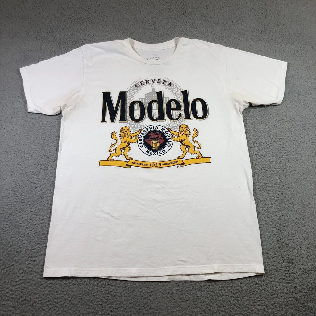 modelo T Shirt Mens L white beer cerveza