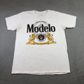 modelo T Shirt Mens L white beer cerveza