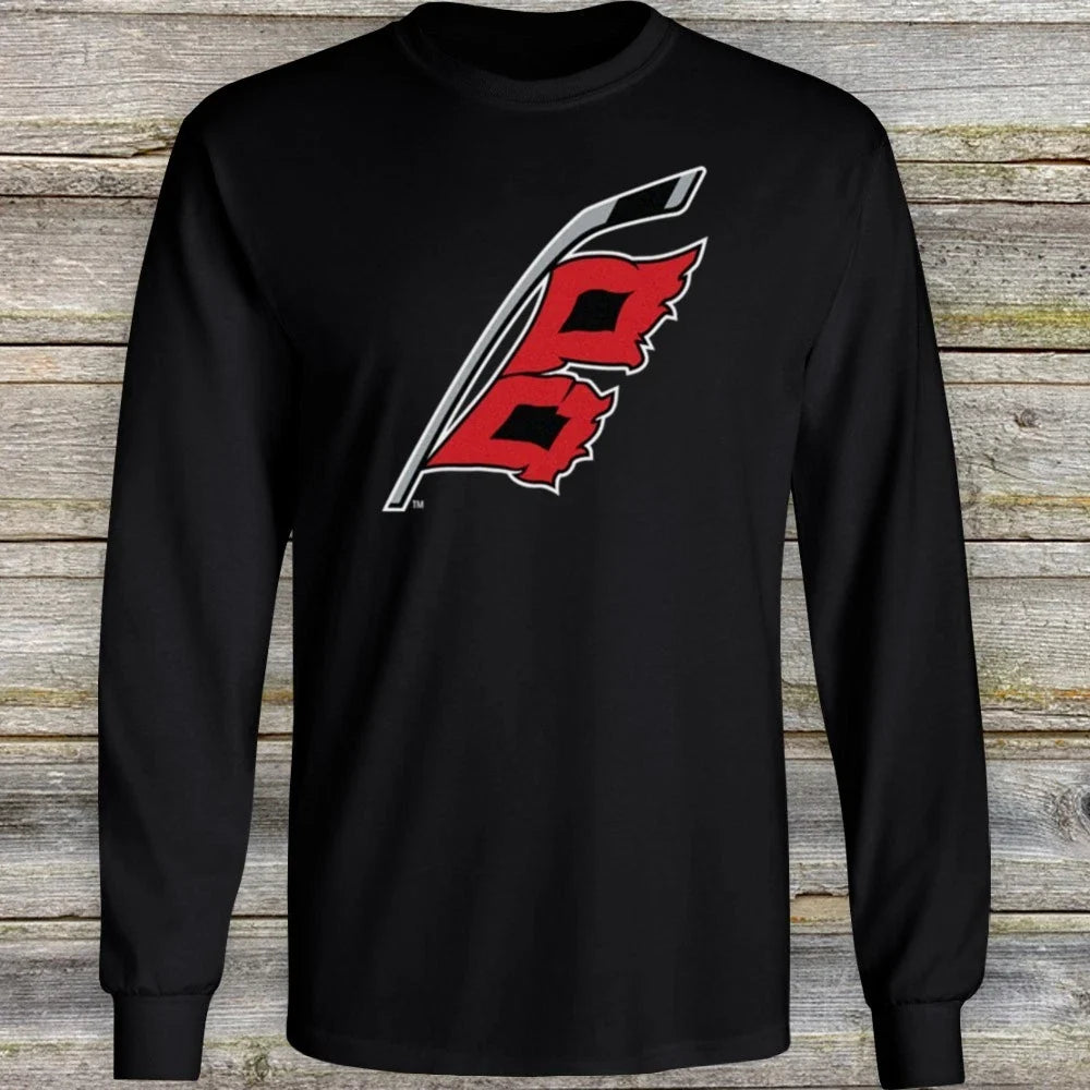 Carolina Hurricanes Long Sleeve T Shirt Warning Flag Hockey FCU02