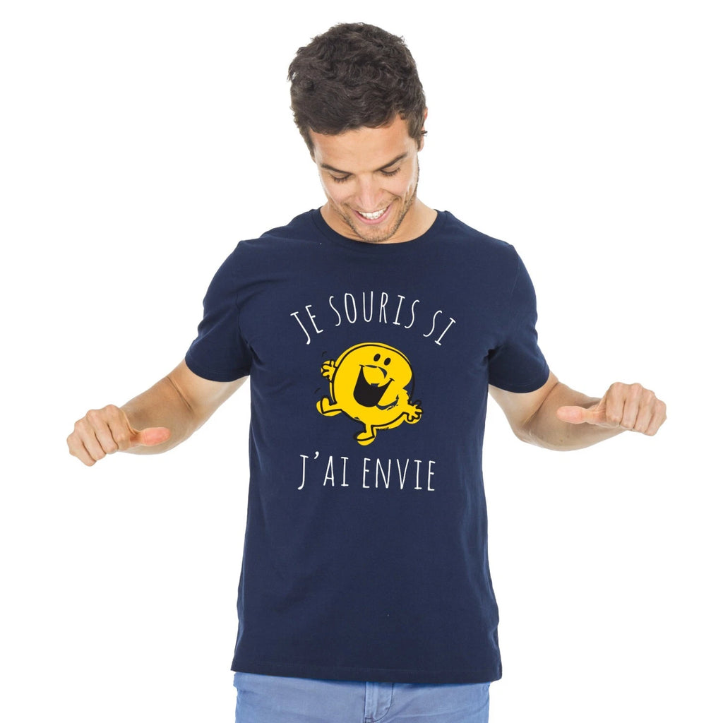 Men's Short Sleeve T-Shirt I Smile If I Want Navy Blue