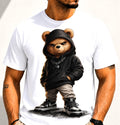 Street Style Bear Graphic T-Shirt Urban Hip Hop Streetwear Tee