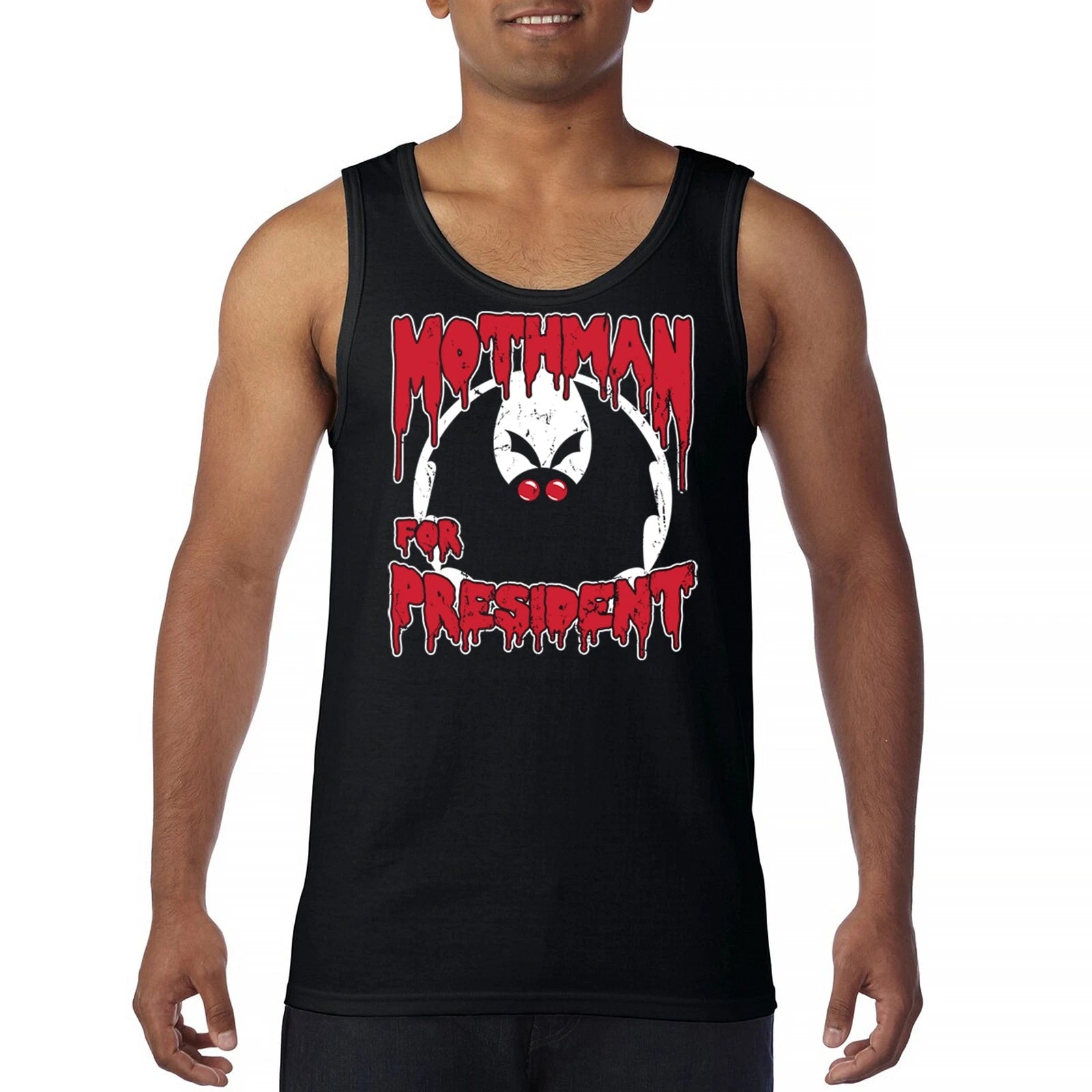 Mothman For President 2024 Tank Top Funny Meme Humor Pop Culture Men's Top