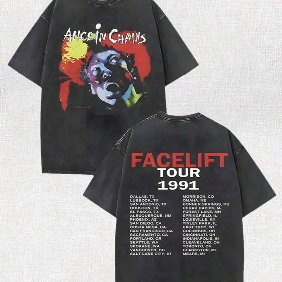 Vintage Grunge Rock Band 1991 Graphic T Shirt