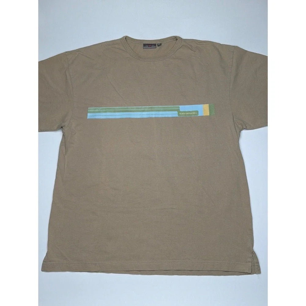 Westbound Mens Tan Graphic T Shirt Size M Short Sleeve Casual Streetwear
