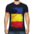 ROMANIA GRUNGE FLAG MENS T-SHIRT TEE TOP ROMÂNIA FOOTBALL ROMANIAN GIFT SHIRT