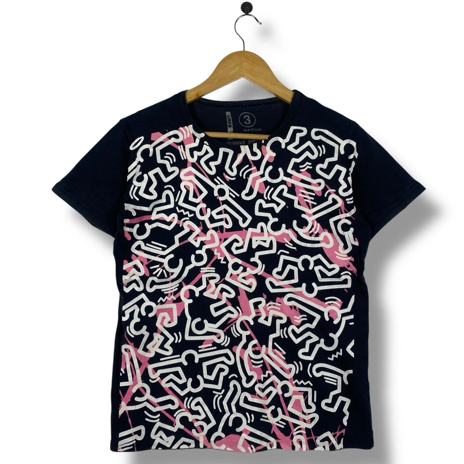 KEITH HARING Pop Art Fullprint Graphic Tee Shirt