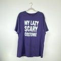 My Lazy Scary Mens XL Costume Halloween Print Purple T Shirt Way To Celebrate