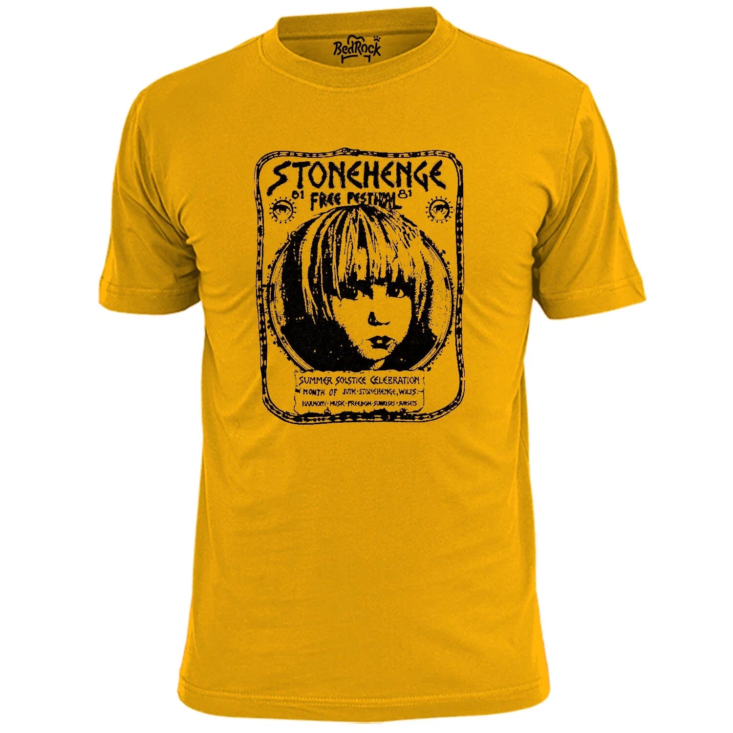 Mens Stonehenge Free Festival 81 T Shirt Druids