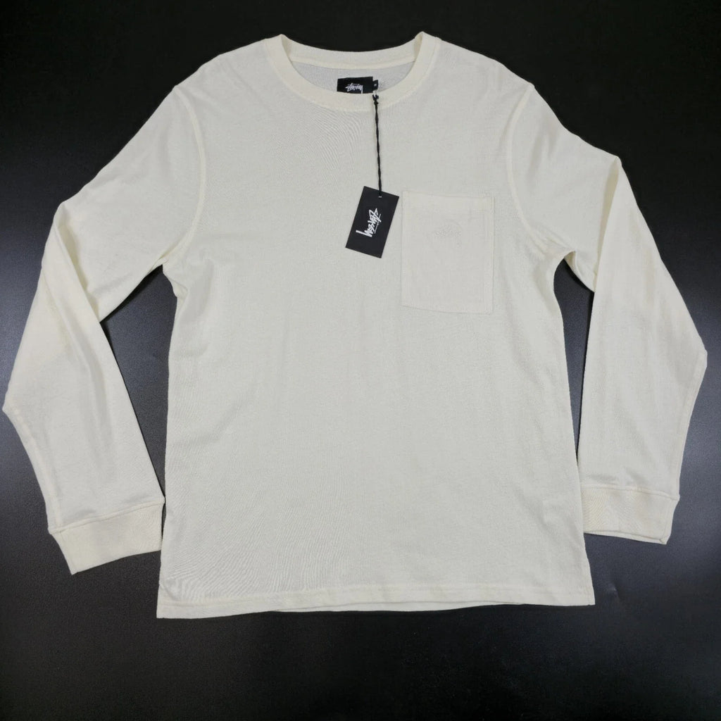Stüssy Overdyed Boxy Long Sleeve Tee Natural