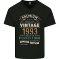 Premium Vintage 33rd Birthday 1993 Mens V-Neck Cotton T-Shirt