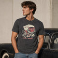 VTG Lucky Brand T Shirt Mens L Made In USA Black Graphic Tee Hot Rod Poker Y2K