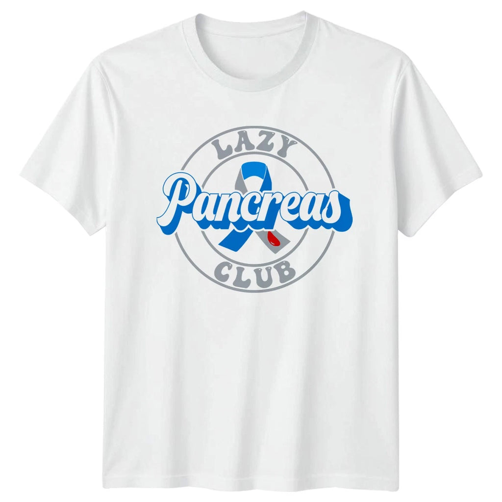 Lazy Pancreas Club T-Shirt Diabetes Awareness Medical Humor Gift For Him And Her
