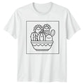 Cactus Plants Kawaii Style Animals Mens T-Shirt Womens Tee Graphic Unisex Top