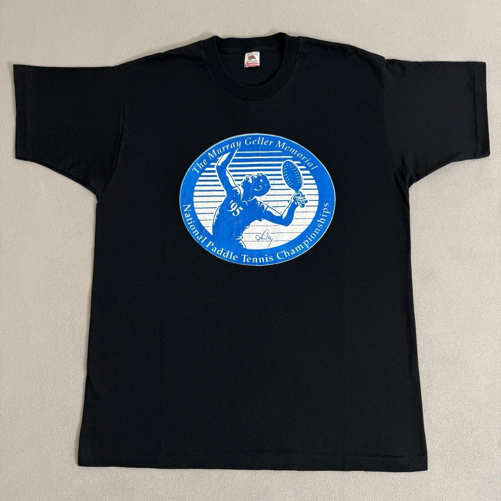 Vintage National Paddle Tennis Championship T-shirt XL New York NYC USA Made 90s