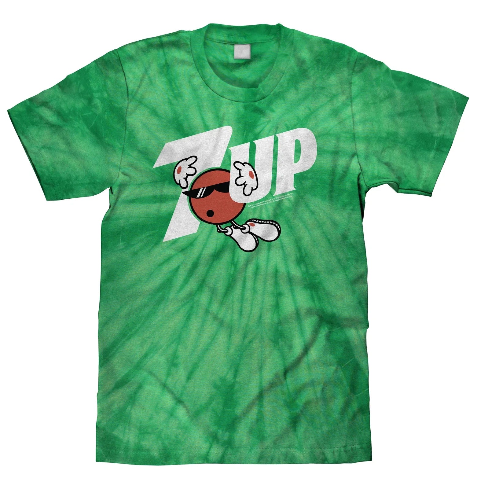 7UP Soda Mens T Shirt Kelly Green Tie Dye