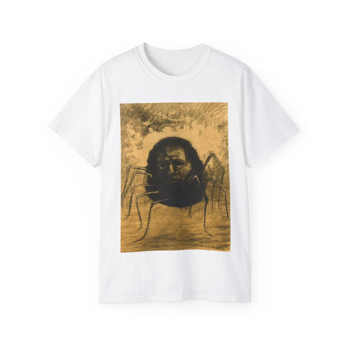 The Crying Spider T-Shirt, Odilon Redon Creepy Spider Tee, Horror Art T-Shirt
