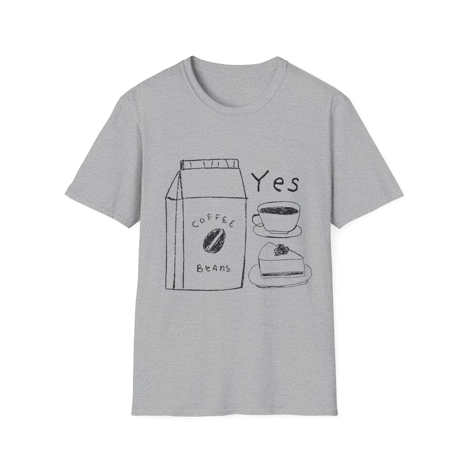 Coffee Lover Unisex T-Shirt, Funny Harajuku Graphic Tee, Cute Chill Vibes Shirt,