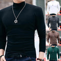Mens Classic Pullovers with a Stylish Half Turtleneck and Long Sleeves