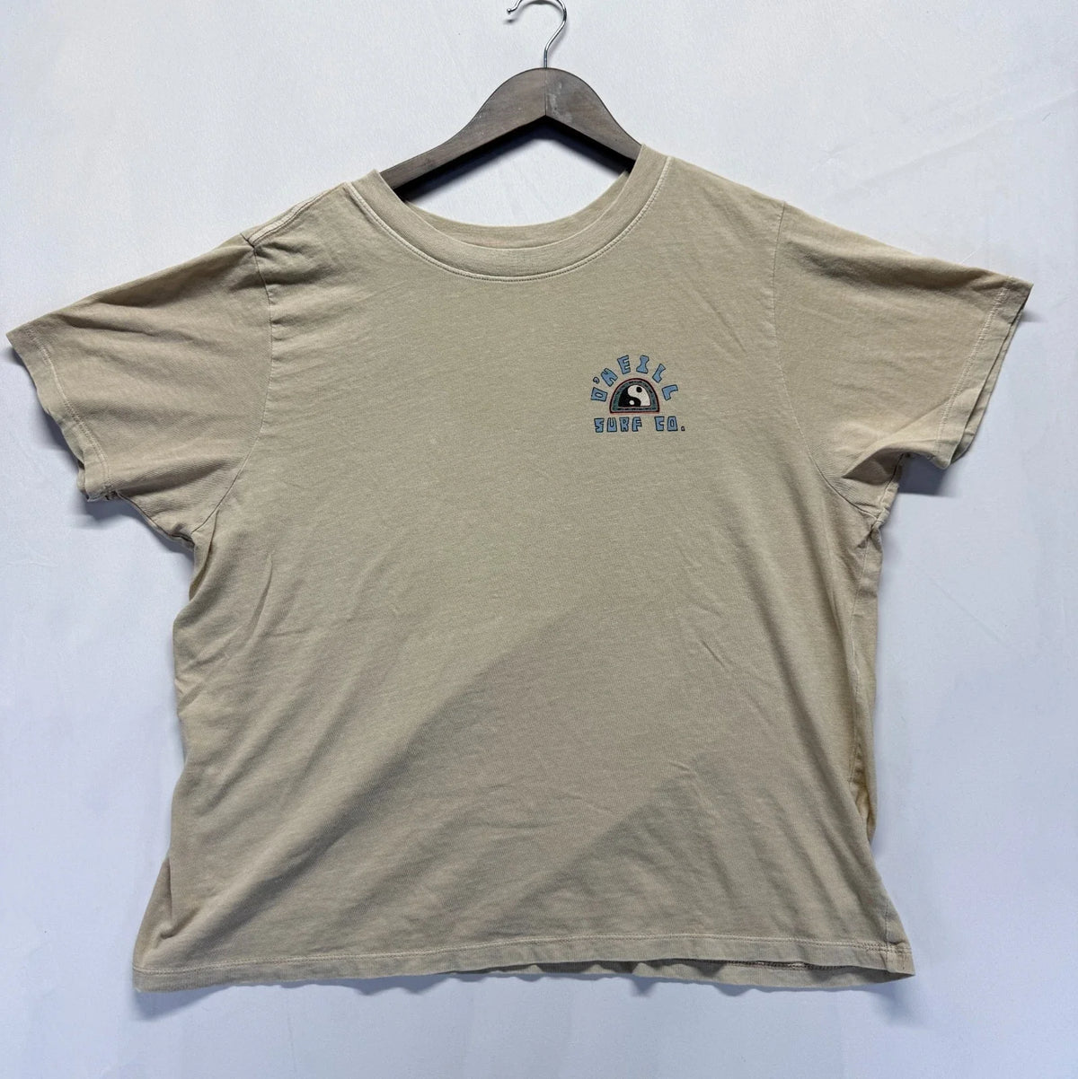 O'Neill Surf Co T Shirt Mens Large Tan Graphic Print First Name In The Water