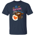 Be awesome today but first coffee Unisex shirt gift black navy dark heather