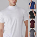 For Daily Wear Half High Collar Tee Summer Outfit 95%Polyester 5%Spandex