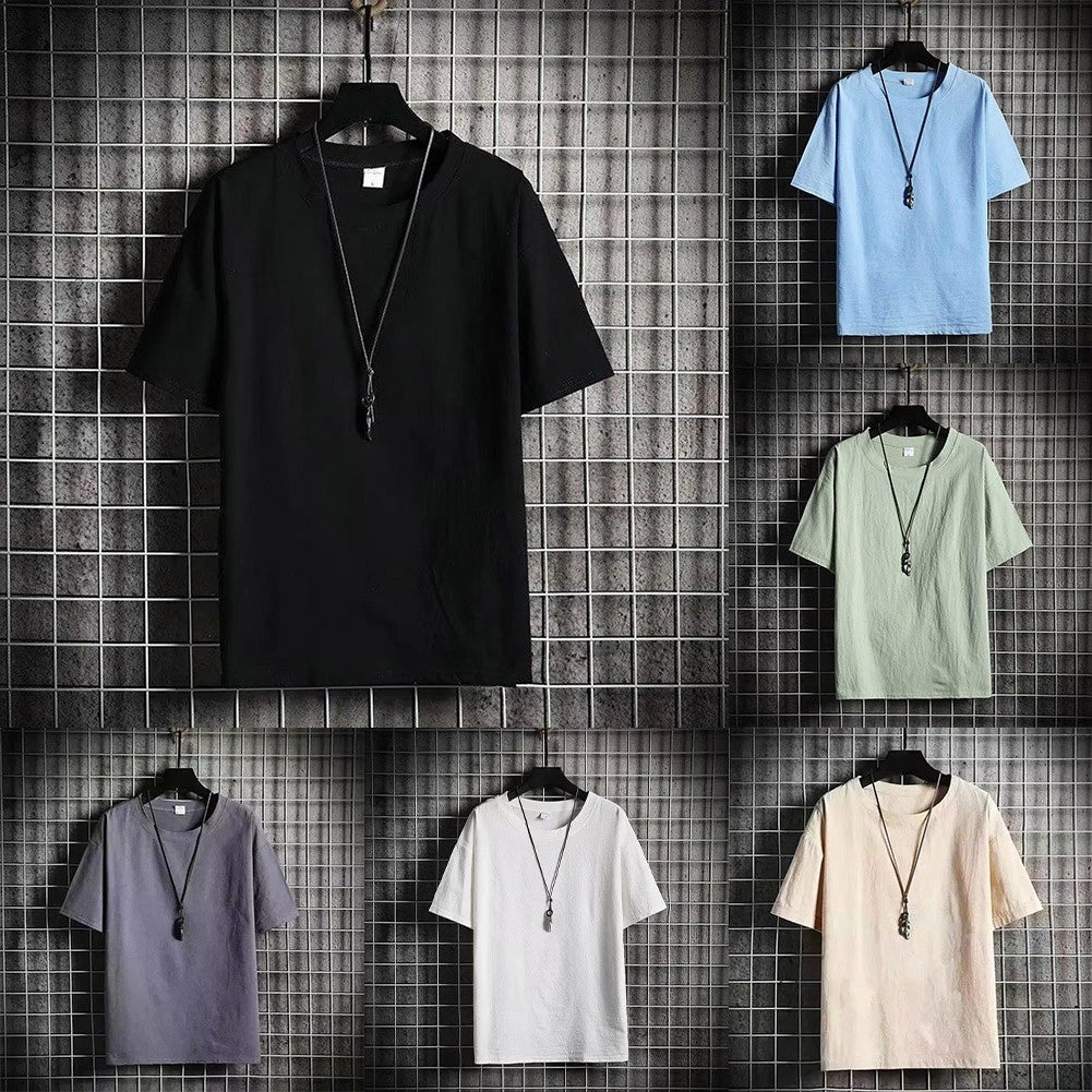 Everyday Tee Men Casual T-shirt Daily Wear Round Neck Polyester Fabric