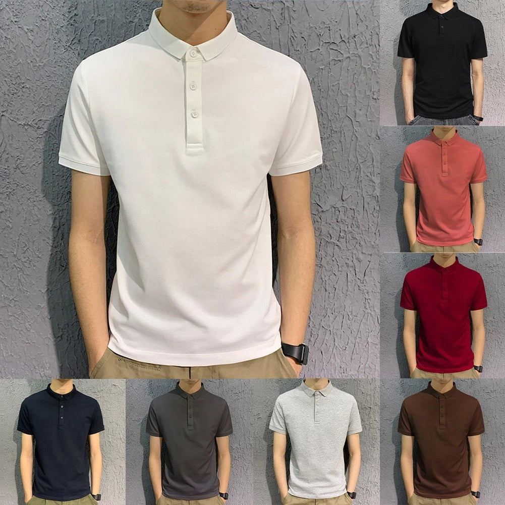 Short Sleeve Men's Casual Shirt Loose Fit Lapel Design for Daily Vacation Wear