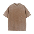 Summer Top Men's Tee Oversize T Shirt Pullover Blouse Unisex Vintage Acid Washe↲