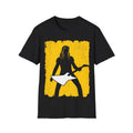 Guitarist T-Shirt, Graffiti Style Design, Graphic Music Tee, Regular Fit Top