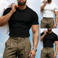 Thread Detail For Summer Daily Wear Men Business Shirt Breathable Lapel Shirt