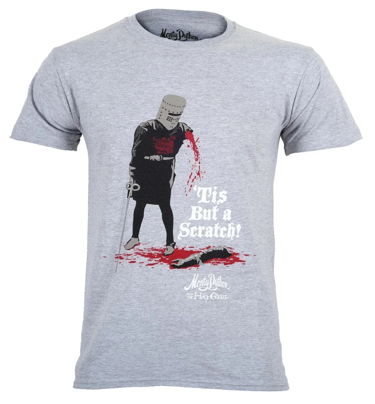 Official Monty Python T Shirt Tis But A Scratch New Holy Grail Grey S M L XL XXL