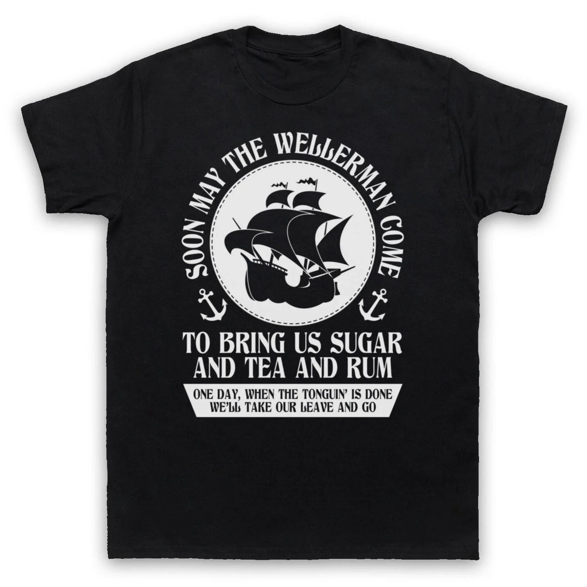 WELLERMAN COMES SEA SHANTY TIK VIRAL SONG HIT MEME TOK MENS & WOMENS T-SHIRT
