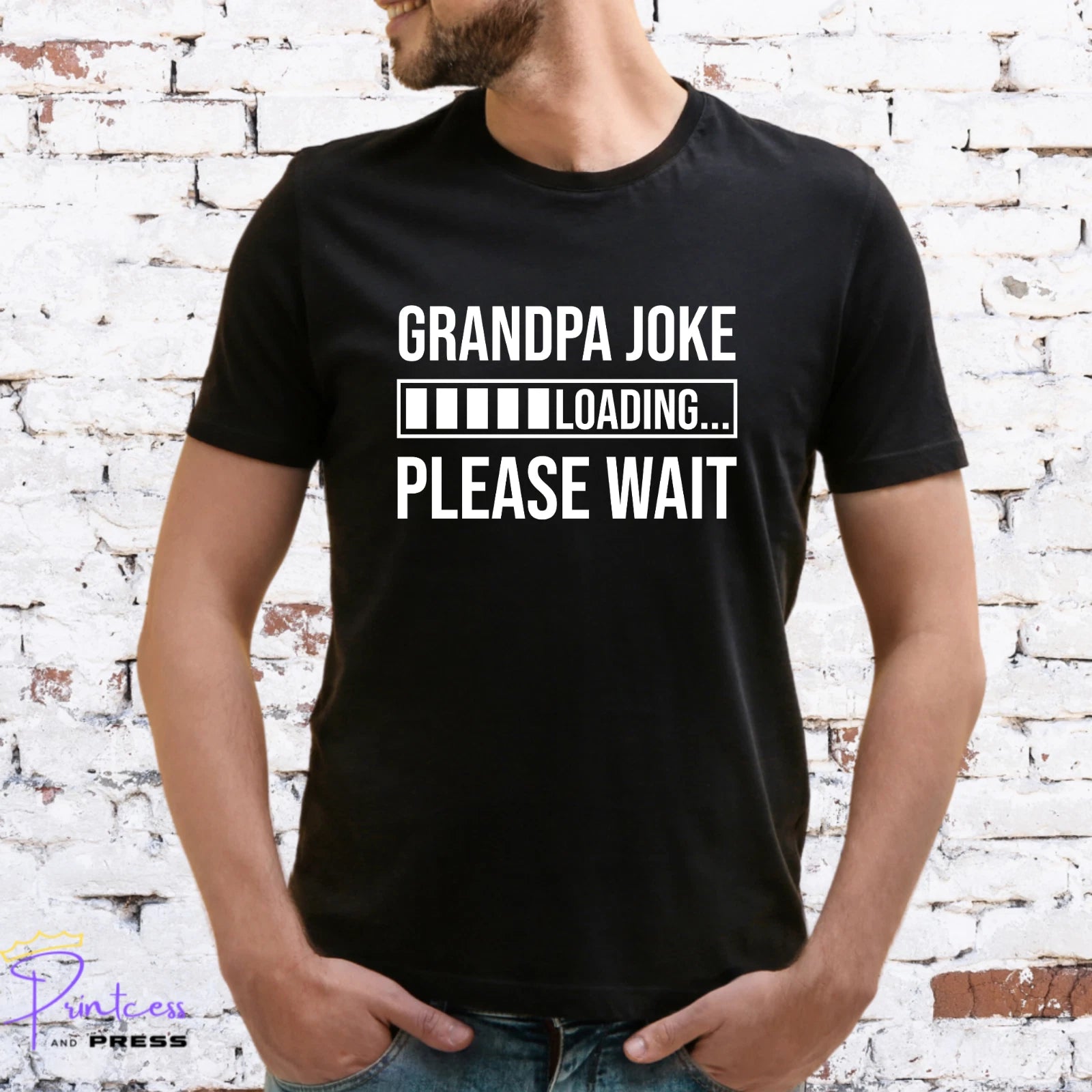 GRANDPA JOKE LOADING T-SHIRT, Gift for him, GRANDAD, XMAS, FATHERS DAY