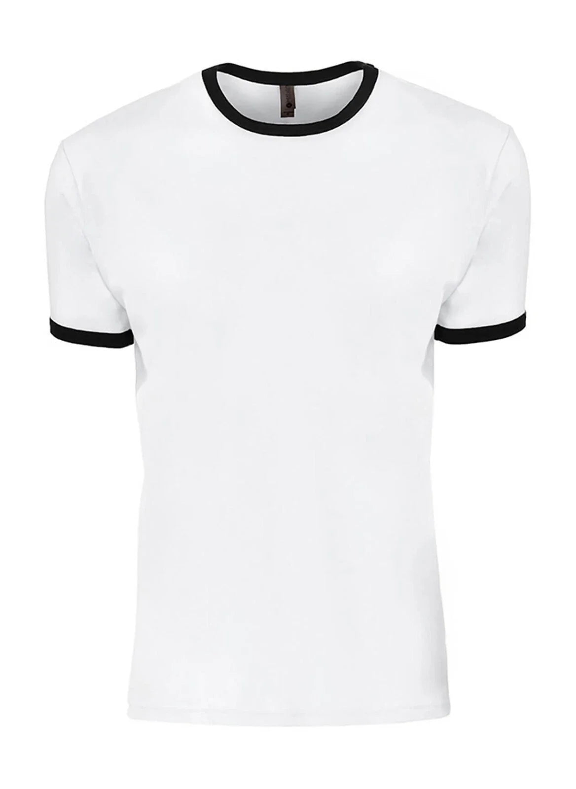 Next Level 3604 t shirt ringer cotton premium shirts white with black