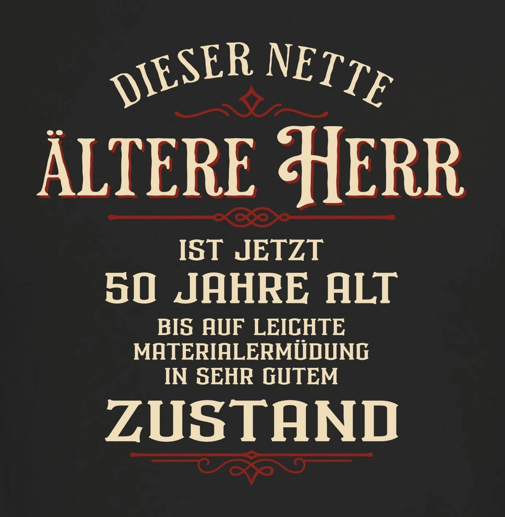 50th Birthday Mens T-Shirt Nice Gentleman 50 Years Old Funny Sayings Shirts