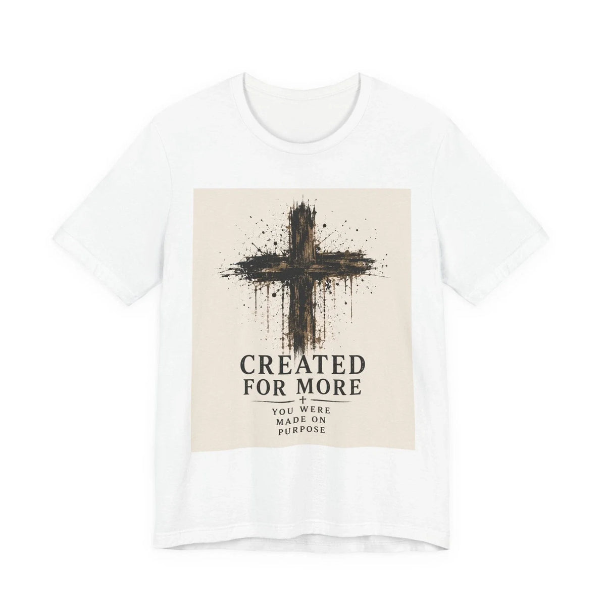 Created For More cross graphic T-shirt | Christian faith scripture tee