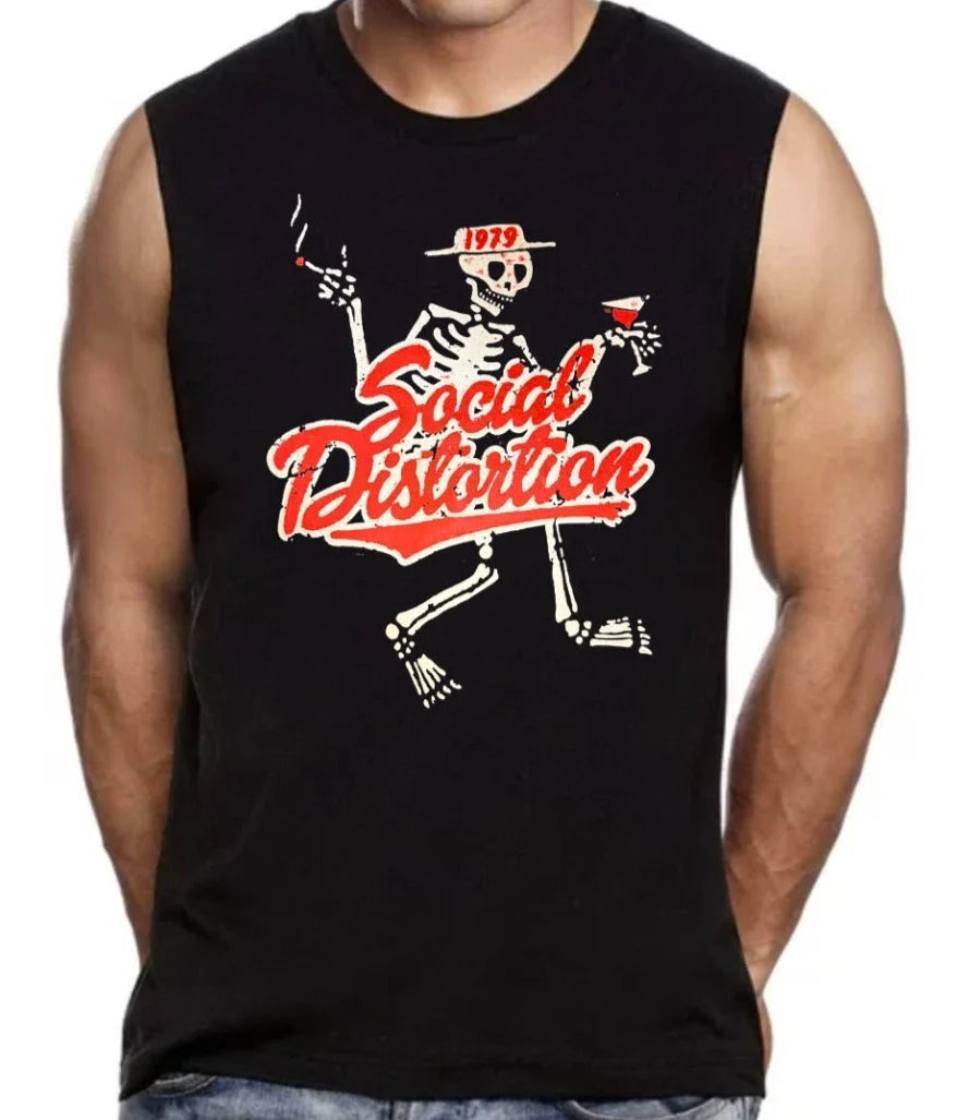 Social Distortion 1979 American Punk Rock Band Men's Black Muscle Shirt